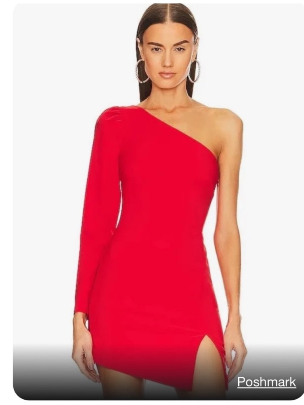 New Michael Costello Revolve One Shoulder Red Mini Dress Size Small